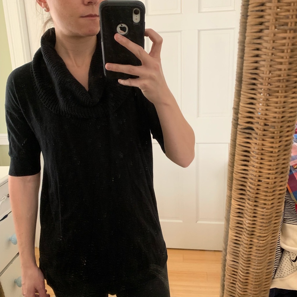 Express Short Sleeve cowl neck Sweater
